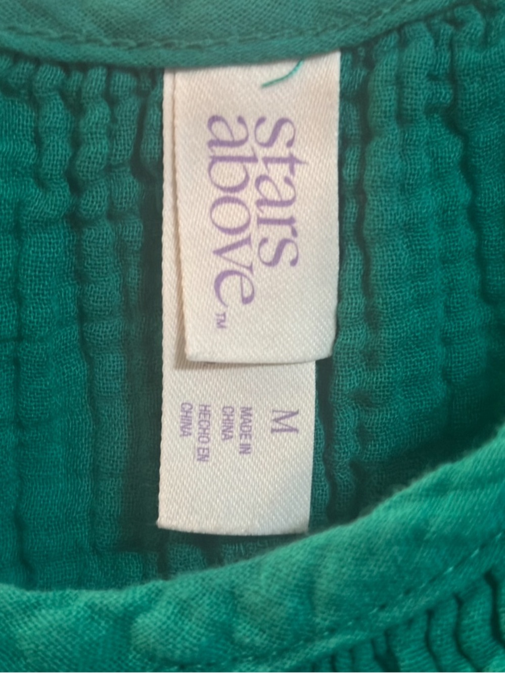 🖤Stars Above Teal Sleep Dress Size Medium - Picture 3 of 3